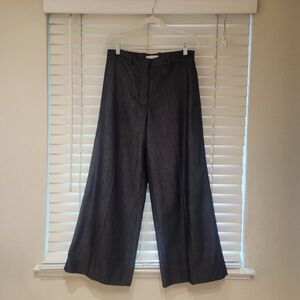 Elegant Gray Wide-Leg Pants